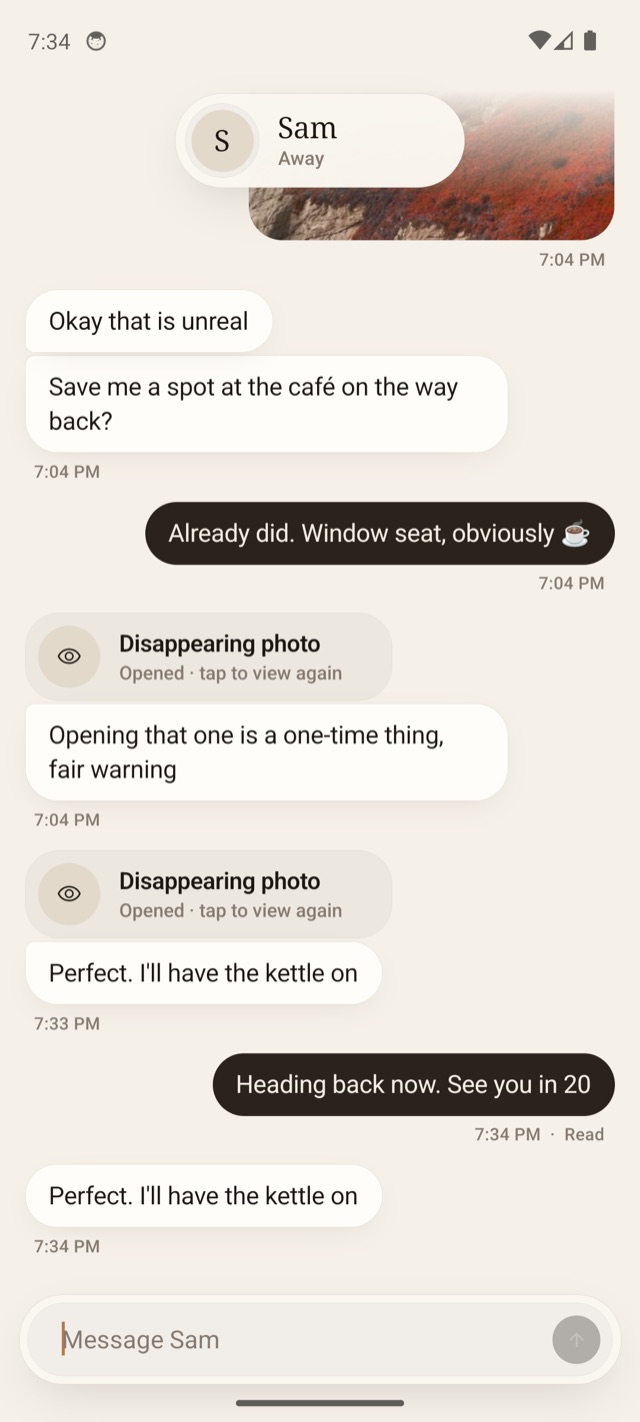 Duo conversation in the light theme